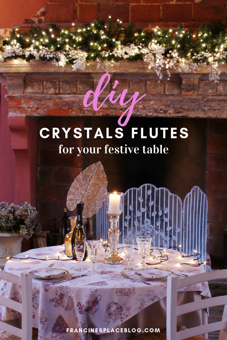 diy decorate crystals christmas festive flutes glasses francinesplaceblog