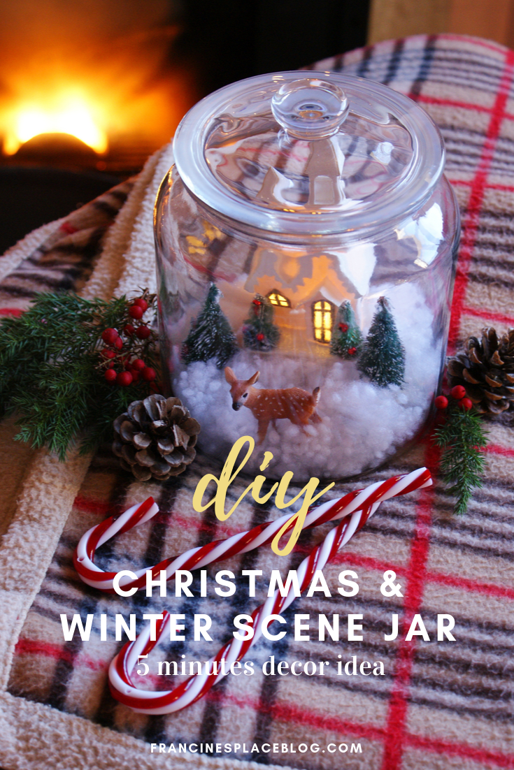 diy christmas snow winter scene jar francinesplaceblog