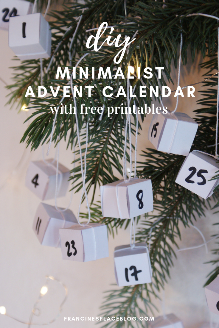 diy minimalist advent calendar scandinavian christmas printables francinesplaceblog