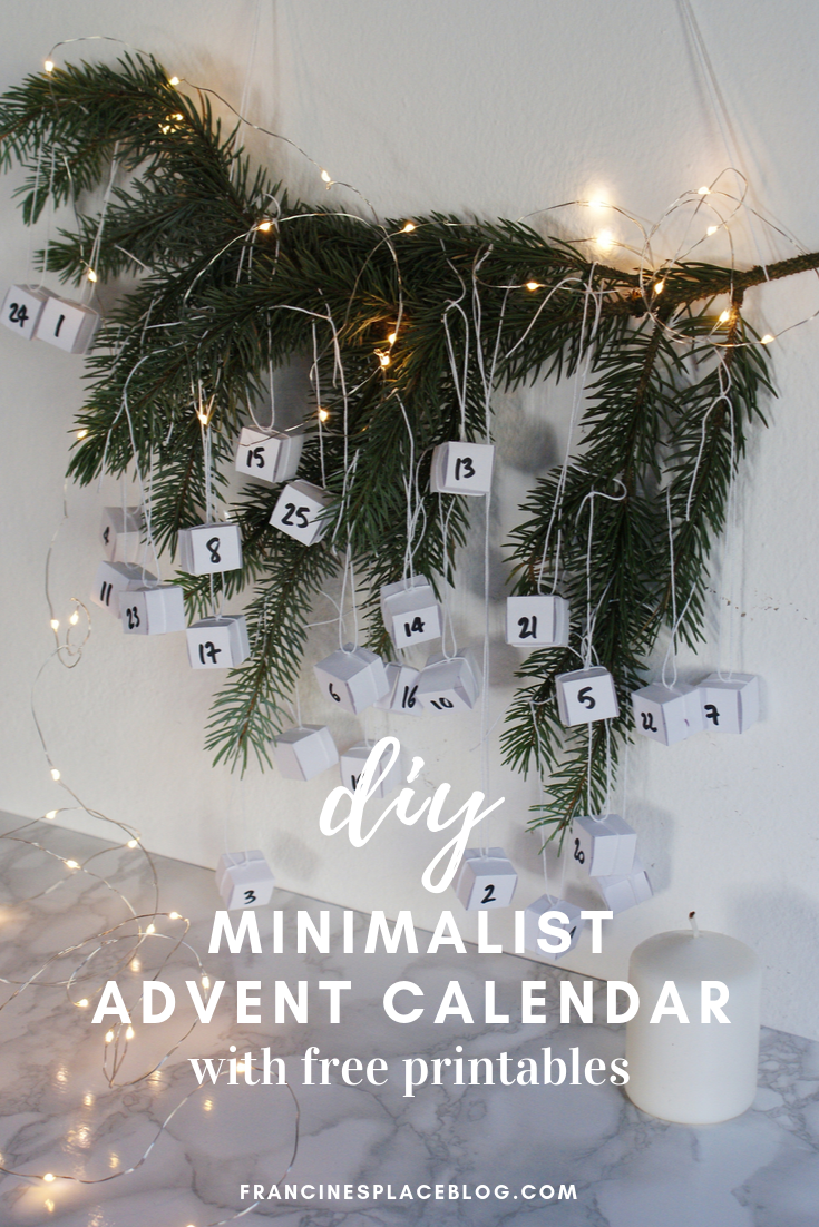 diy minimalist advent calendar scandinavian christmas printables francinesplaceblog