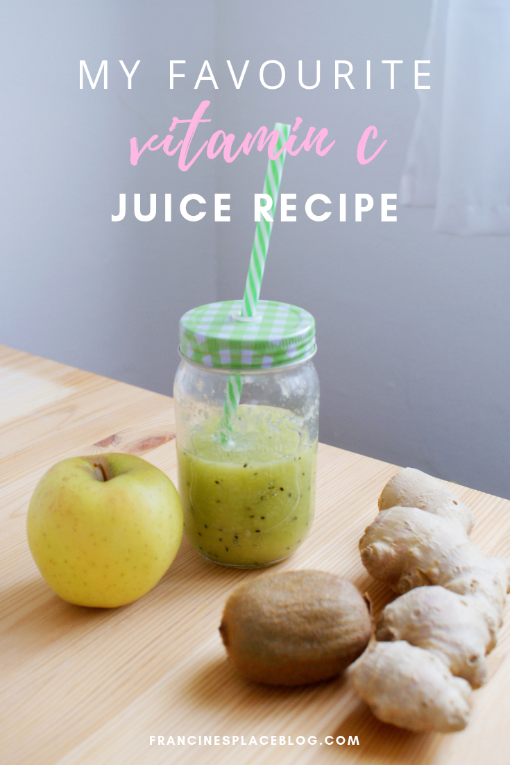 vitamin c booster juice vegan ginger green health weight loss francinesplaceblog