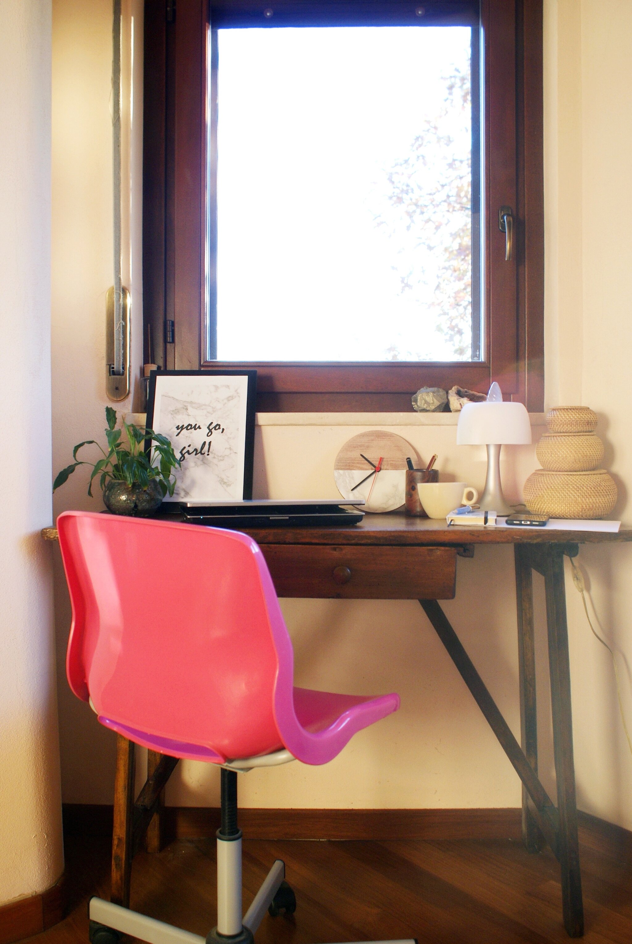tiny home office workspace small