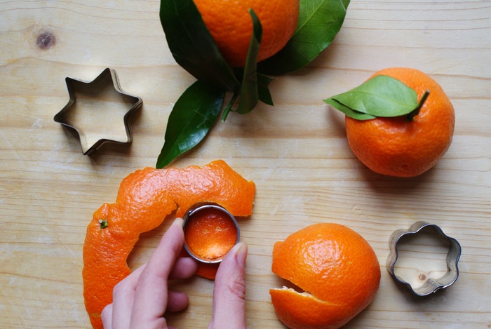 orange peel christmas decoration ornaments