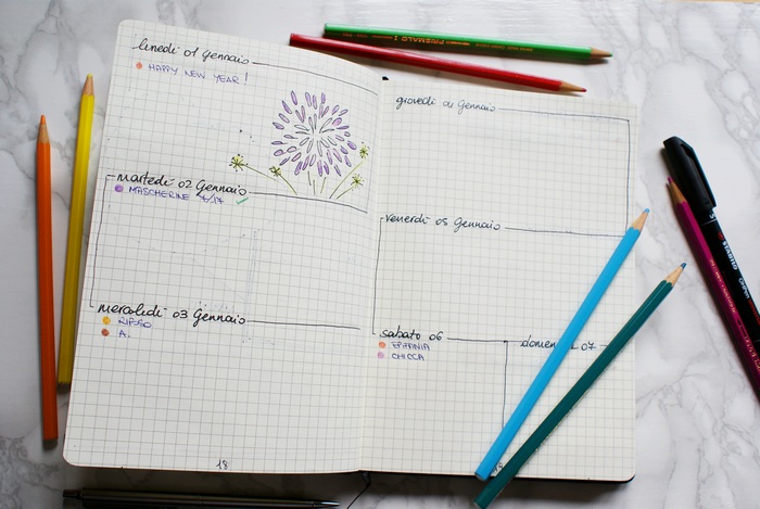 weekly log bullet journal idea