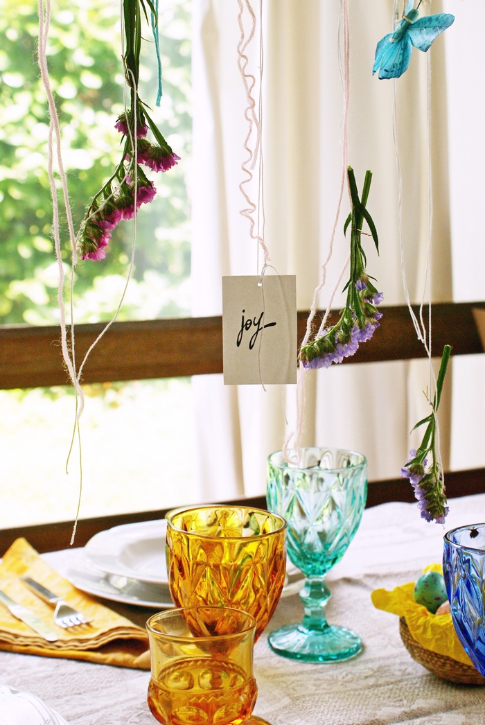 diy garland easter table decor