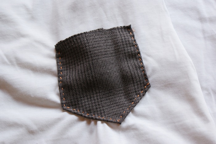 diy wool pocket shirt tee