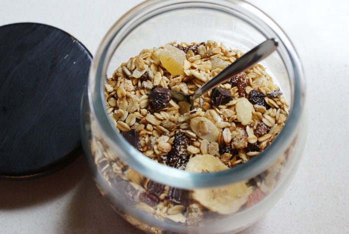 granola fruit chocolate recipe diy