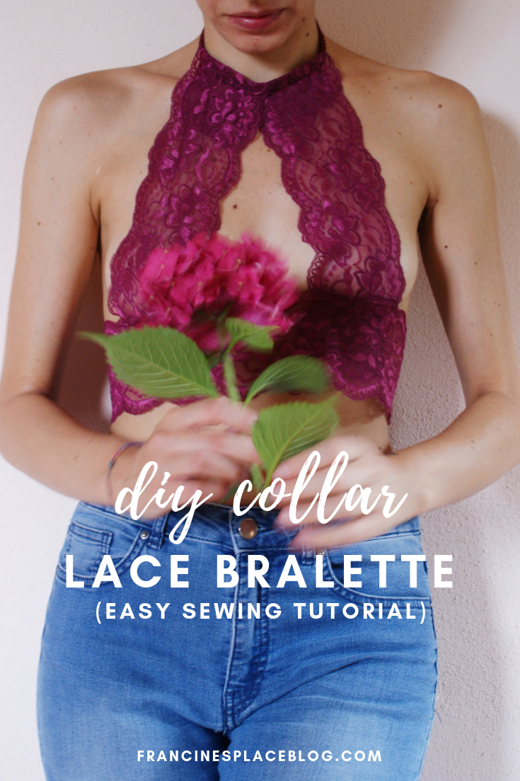 diy collar high neck lace bralette easy tutorial ultimate francinesplaceblog