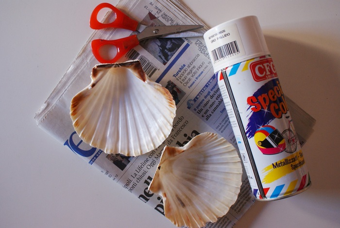 diy painted shell dish decor