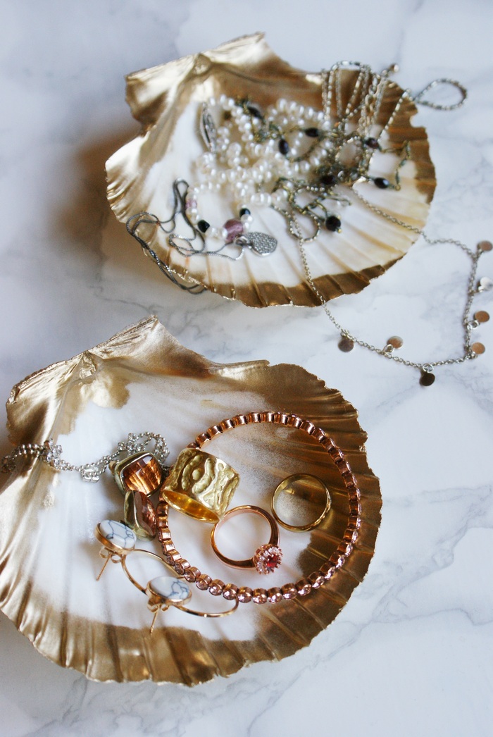 diy shell jewelry dish francinesplaceblog