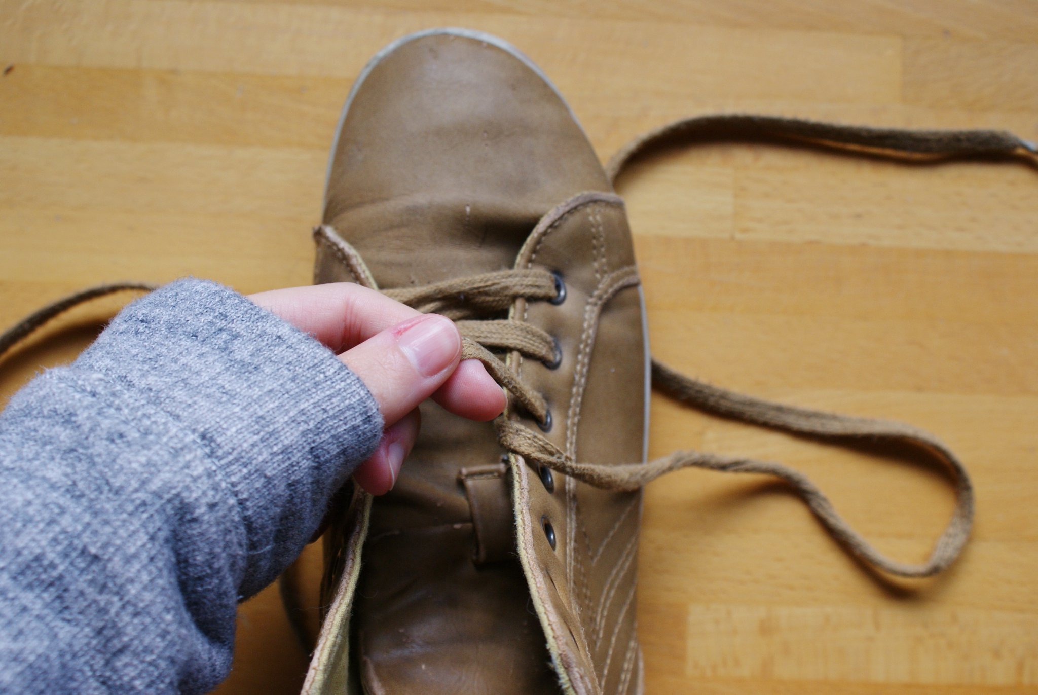 diy lace up ribbon sneakers