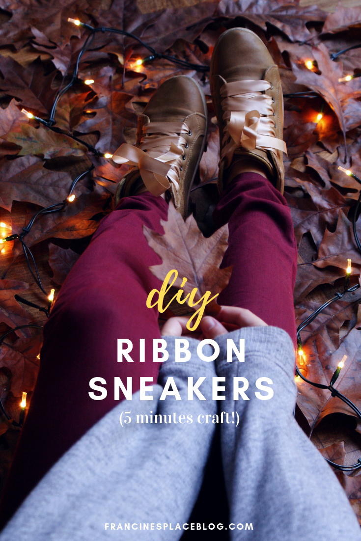 diy no sew ribbon sneakers lace up easy tutorial francinesplaceblog
