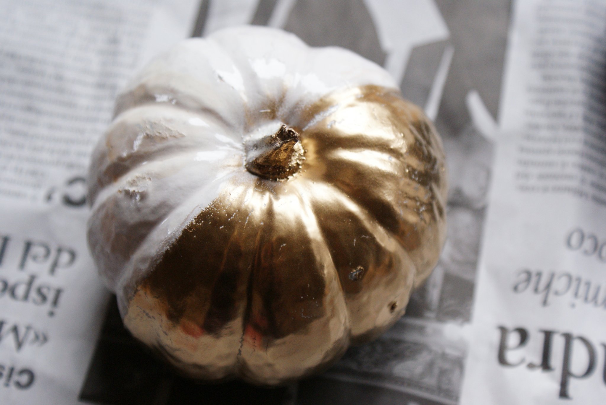 diy halloween gold pumpkin idea