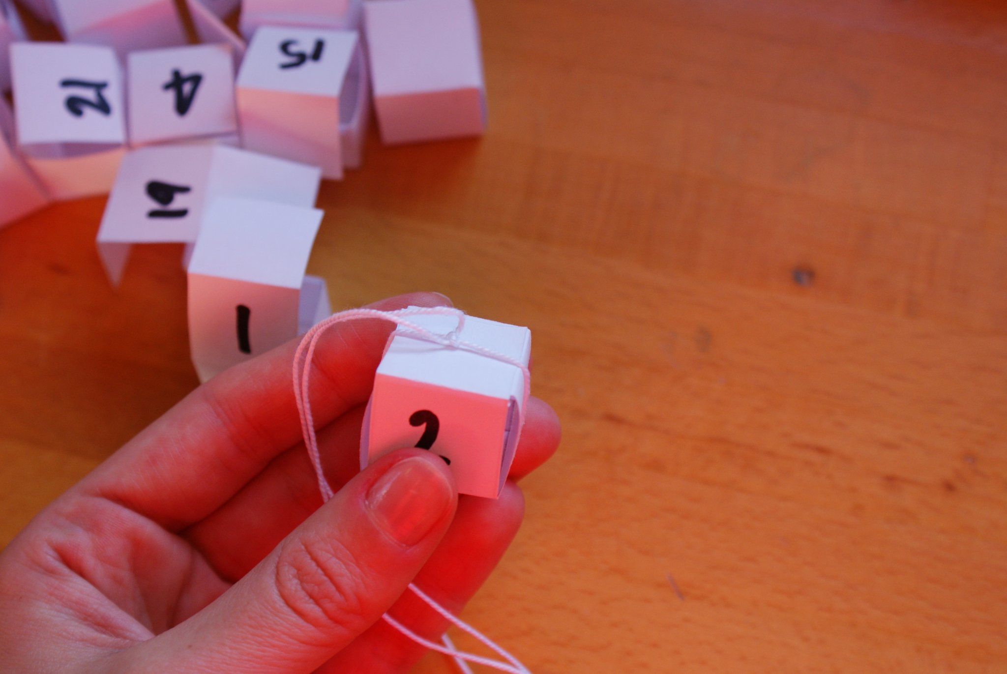 diy minimalist hanging advent calendar