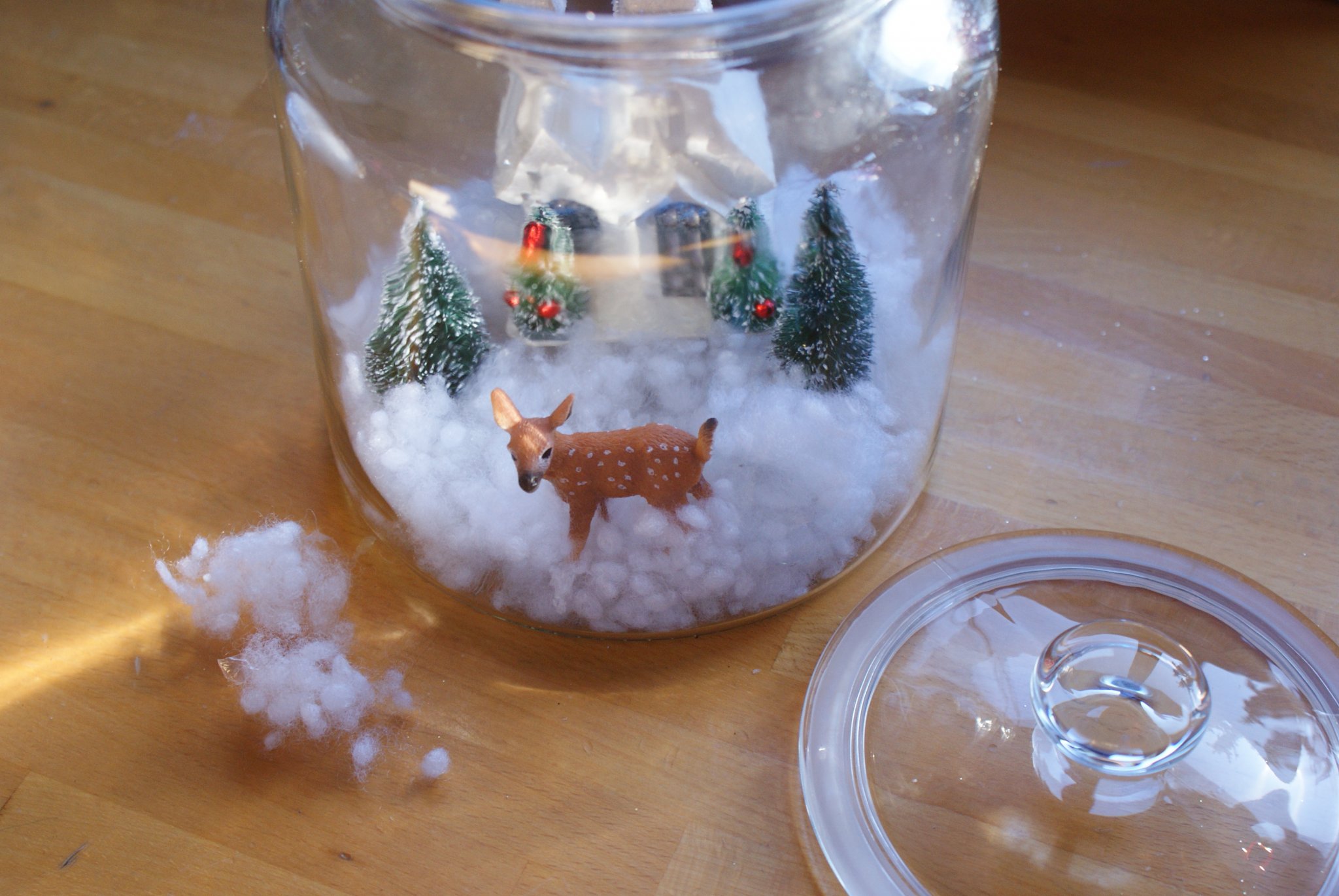 diy christmas winter snow scene globe