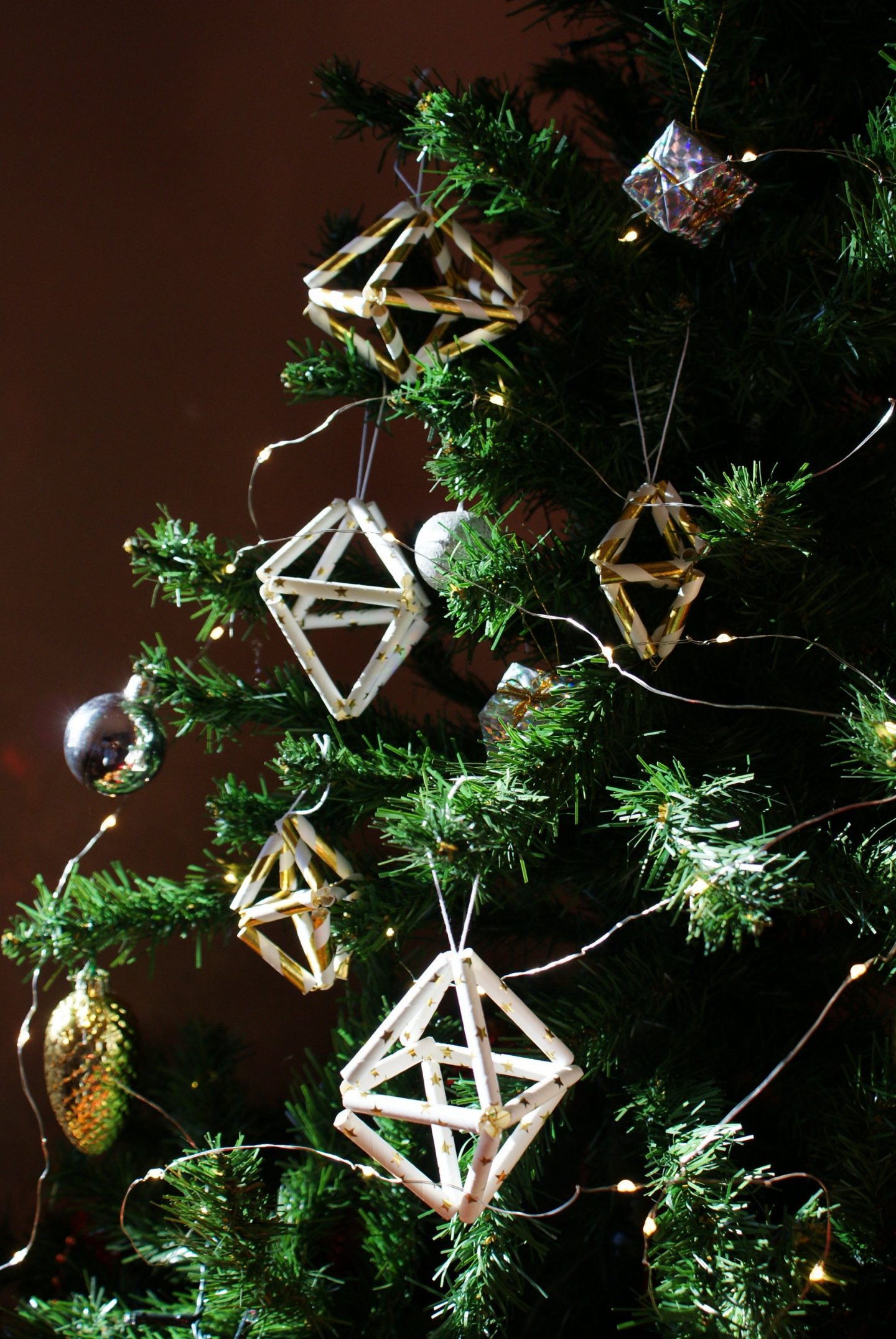 diy christmas tree himmeli ornaments