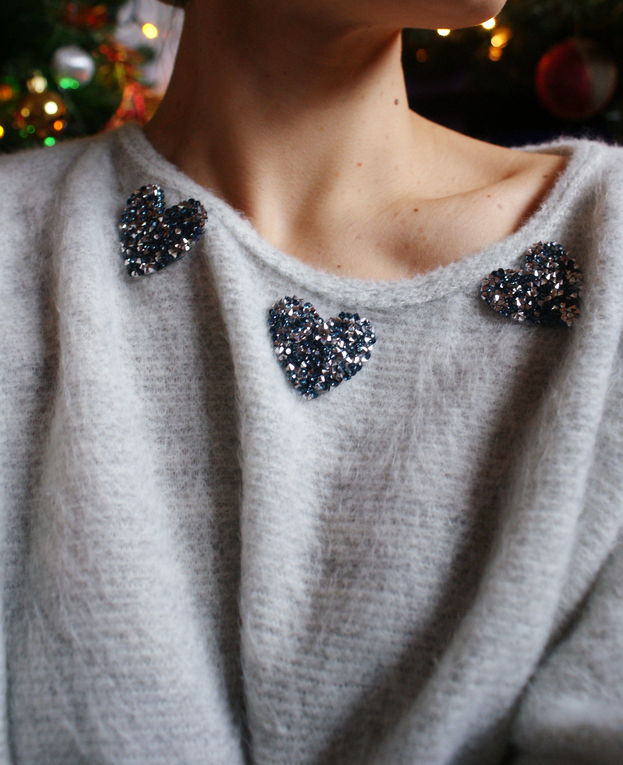 diy cozy christmas sweater sparkle