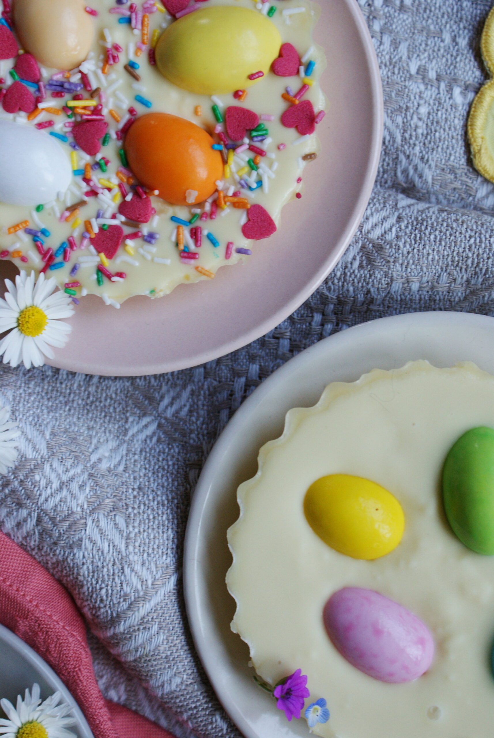 white chocolate easter spring bars