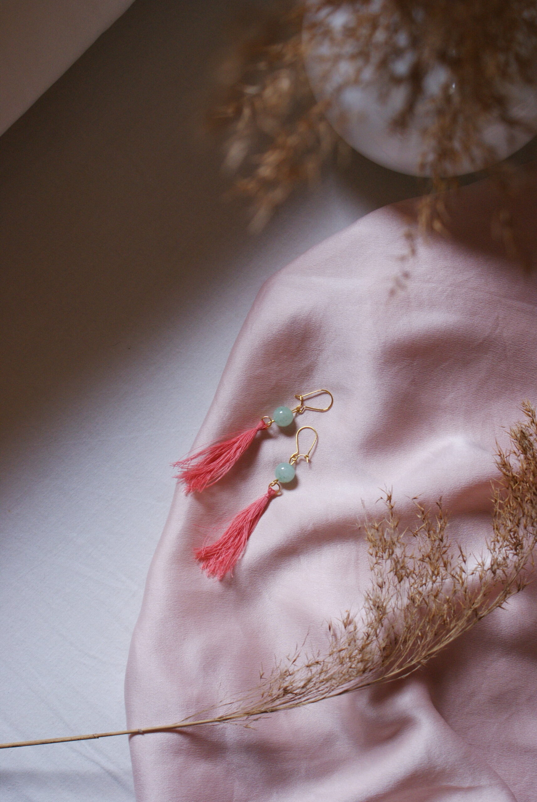 DIY SILK TASSEL + BEADS EARRINGS: EASY AND QUICK JEWELRY CRAFT IDEA