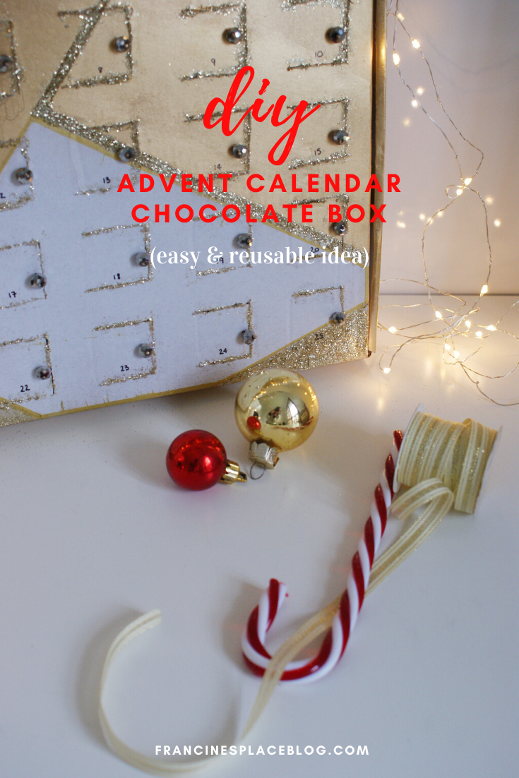 diy advent calendar chocolate box idea last minute handmade christmas francinesplaceblog