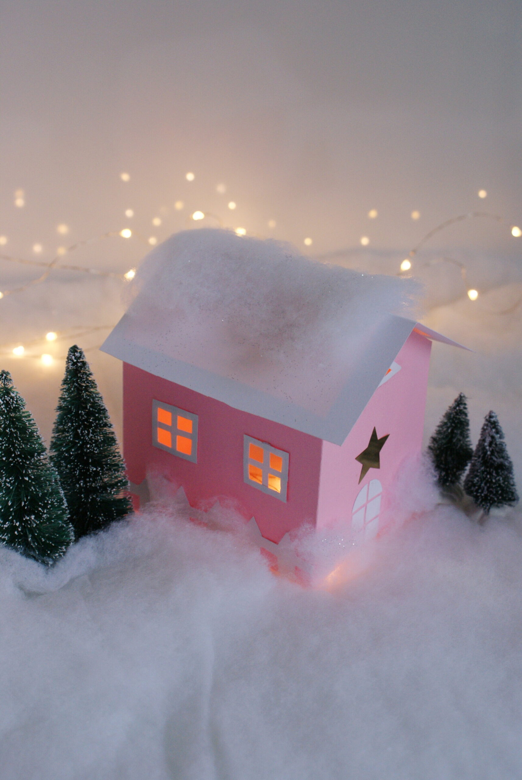 Natale Idea.Diy Winter Fairy Paper House Easy Beautiful Christmas Decoration Idea Francine S Place Blog