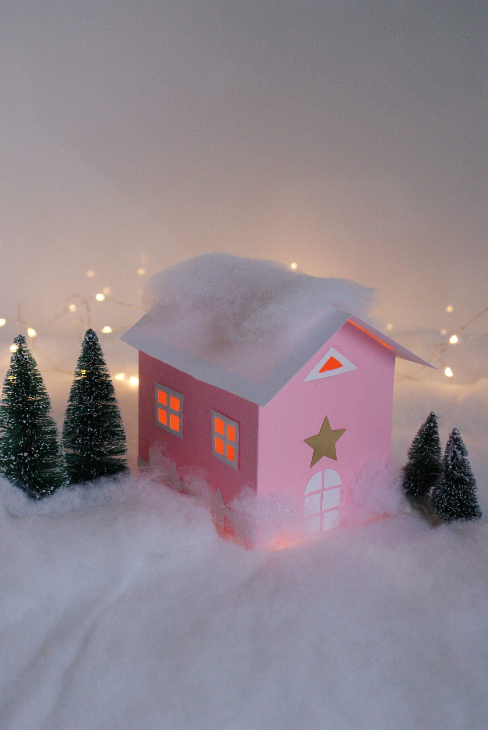 DIY WINTER FAIRY PAPER HOUSE (EASY & BEAUTIFUL CHRISTMAS DECORATION IDEA)