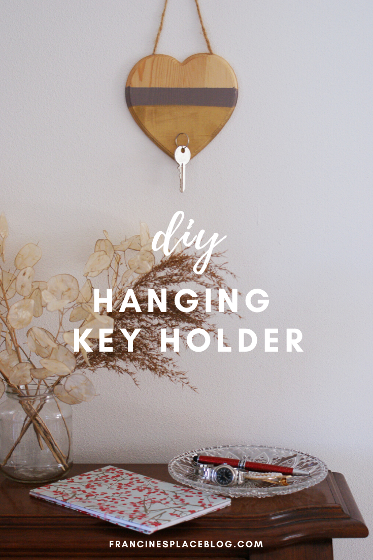 diy minimalist neutral hanging key holder wood entryway home decor valentine gift idea francinesplaceblog