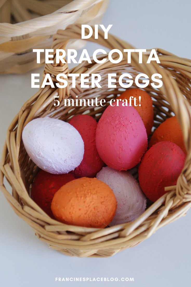 diy terracotta easter eggs decoration homemade paint craft ideas last minute francinesplaceblog
