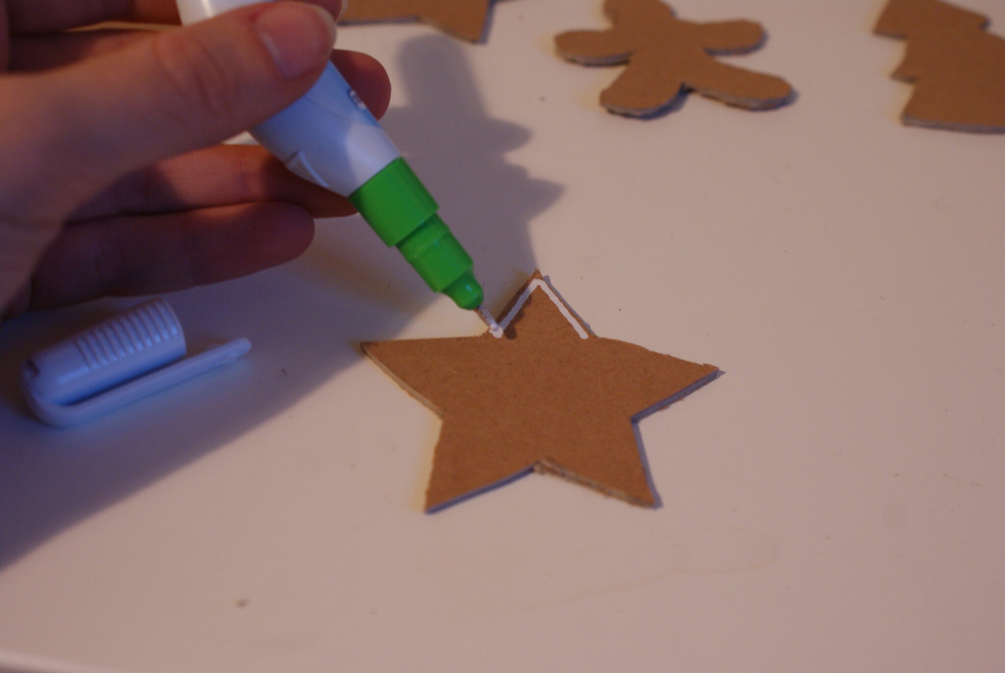 diy cardboard gingerbread cookies christmas tree ornaments idea easy last minute francinesplaceblog tutorial