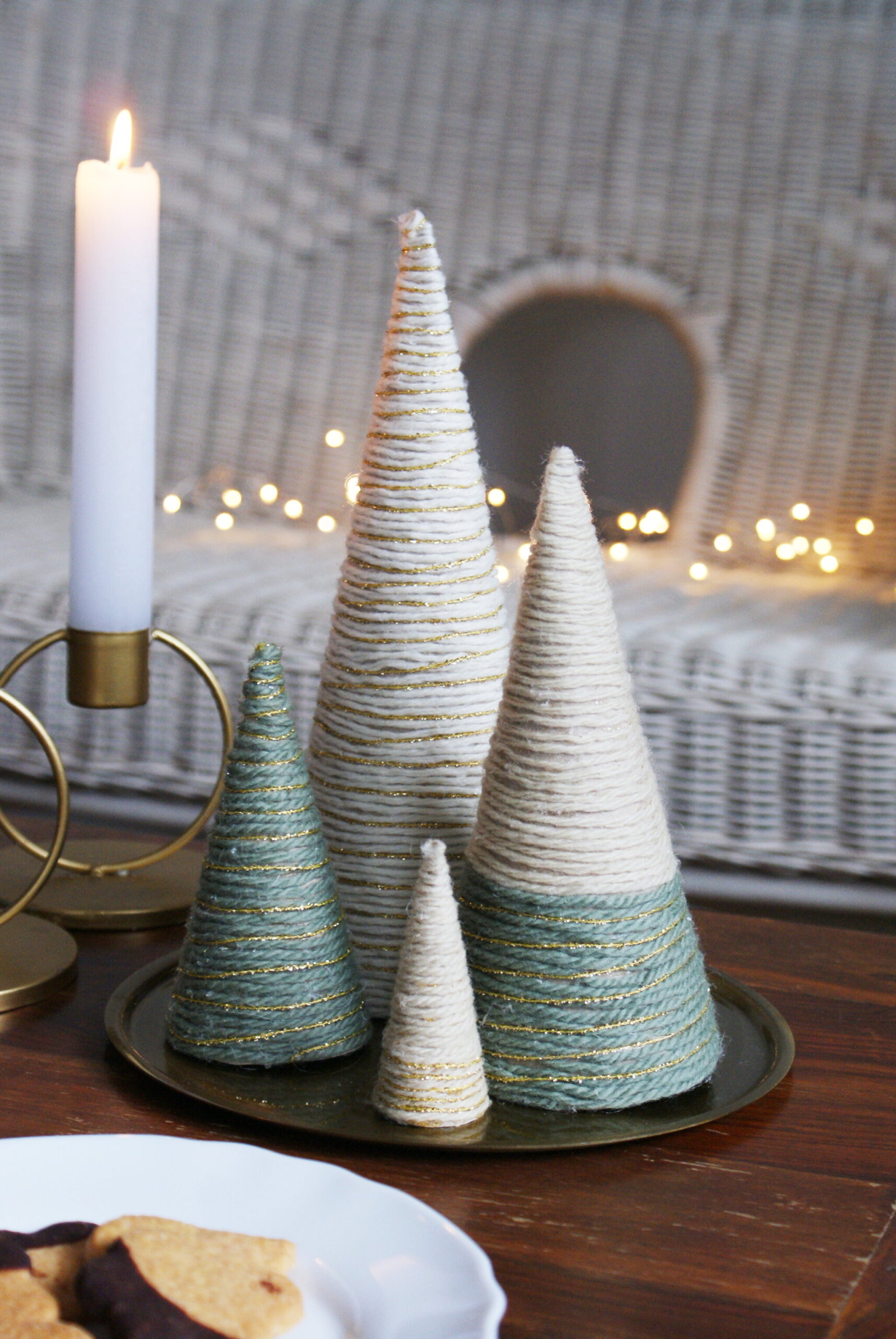 diy yarn christmas tree wool wrapped easy quick simple last minute decoration idea francinesplaceblog craft ultimate best