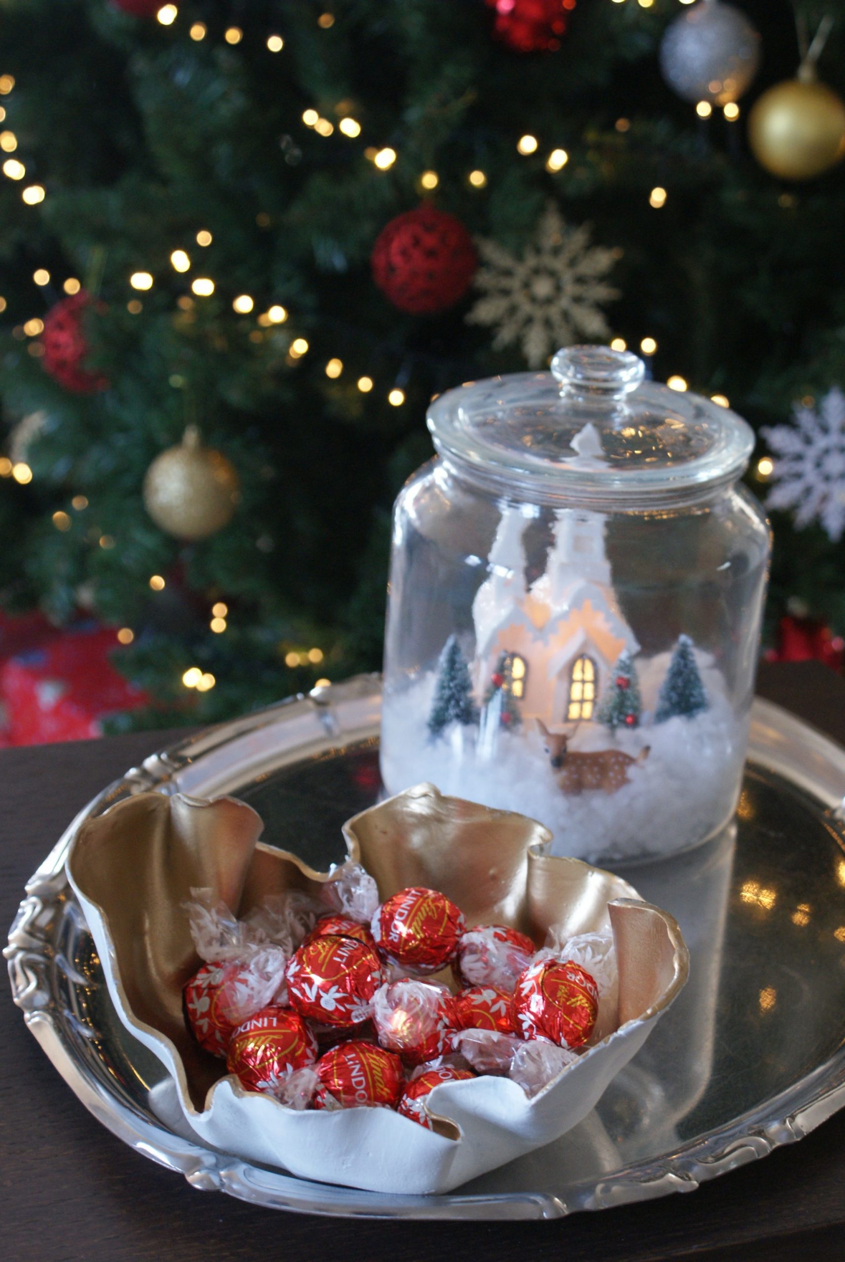 diy air dry clay bowl gold white painted easy quick tutorial decor easthetic home idea handmade ciotola argilla fai da te oro dipinta casa facile francinesplaceblog christmas natale 9