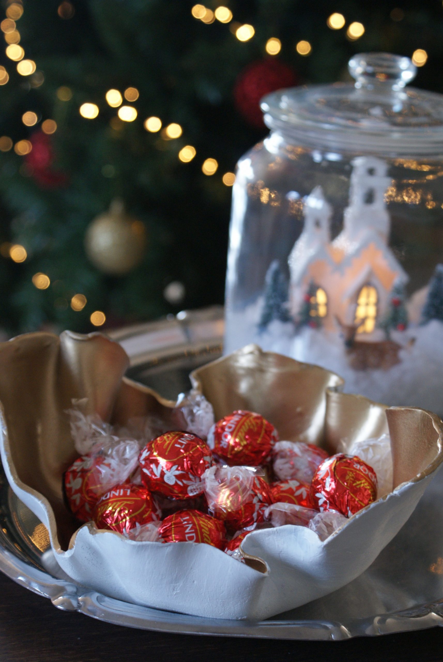 diy air dry clay bowl gold white painted easy quick tutorial decor easthetic home idea handmade ciotola argilla fai da te oro dipinta casa facile francinesplaceblog christmas natale decoration 10