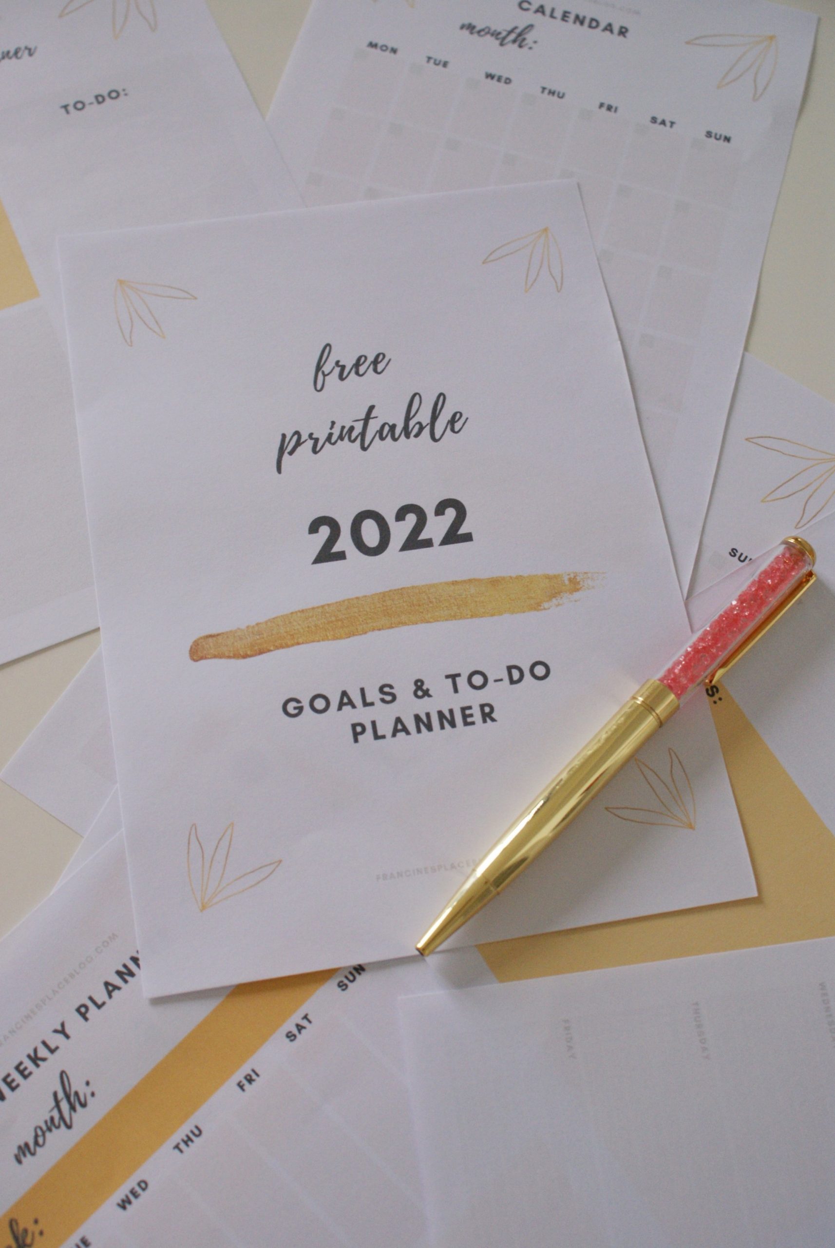 free printable 2022 monthly weekly goals planner agenda gratis download mensile settimanale obiettivi pianificare francinesplaceblog 3