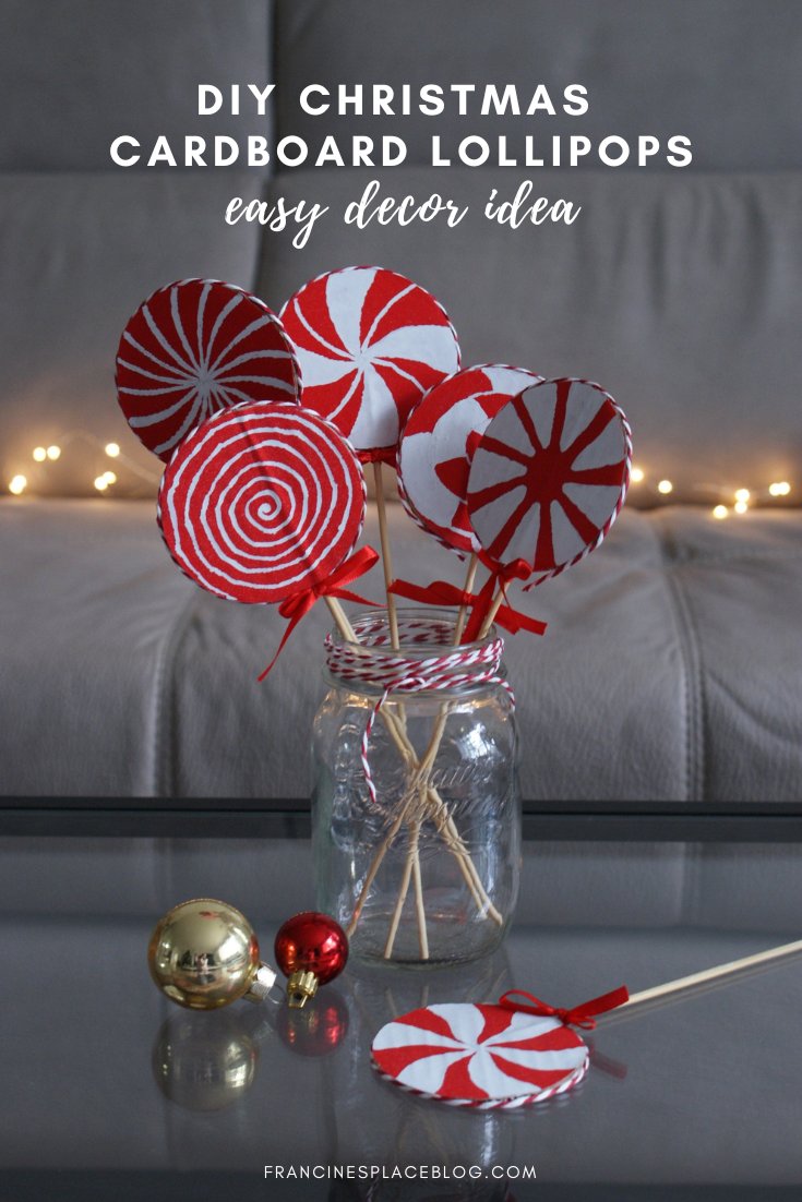 diy christmas cardboard lollipops decoration home idea faidate leccalecca cartoncino natale decorazioni casa pinterest last minute francinesplaceblog 12