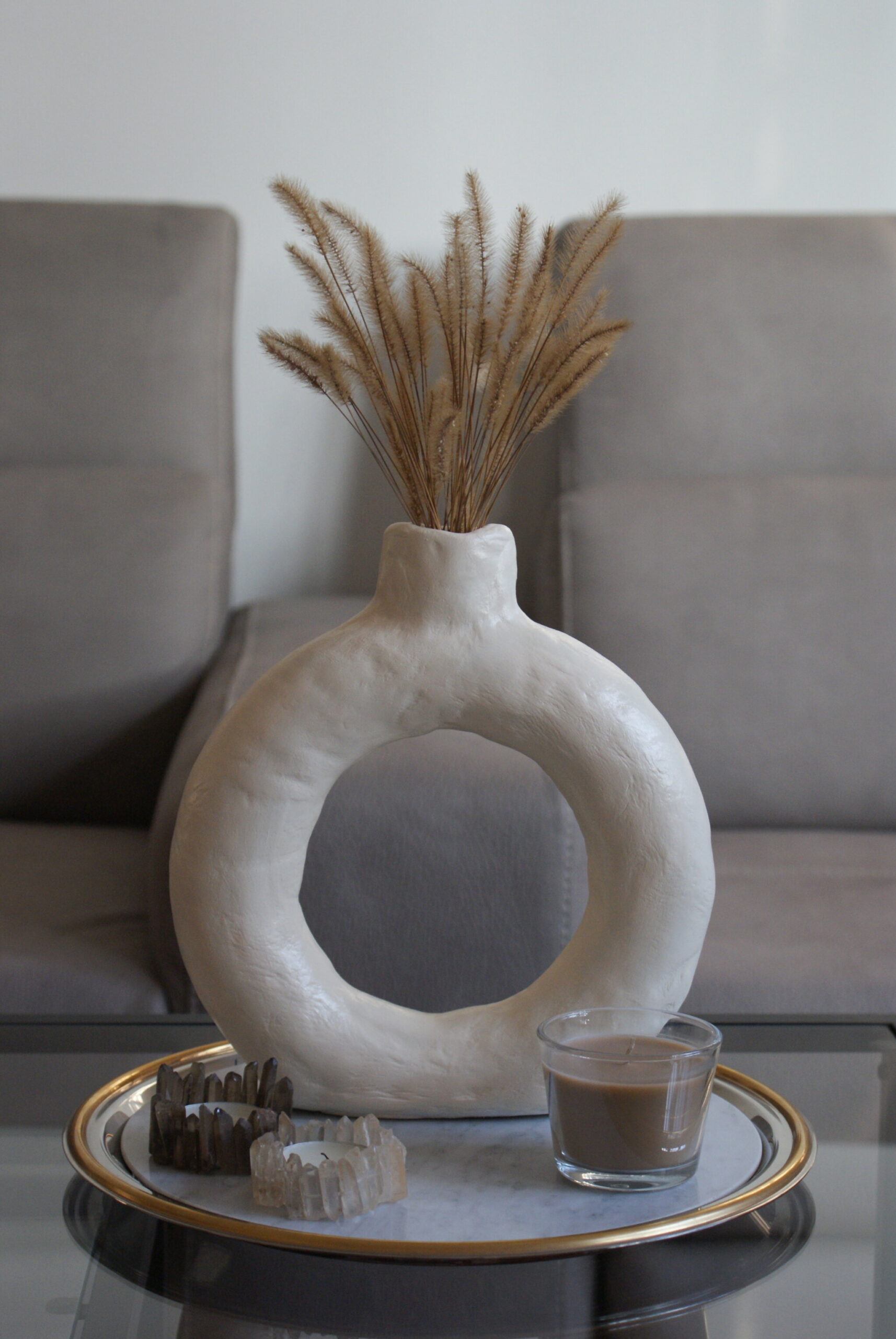 diy donut vase air clay organic shape decor home easy tutorial vaso faidate ciambella argilla casa francinesplaceblog 1